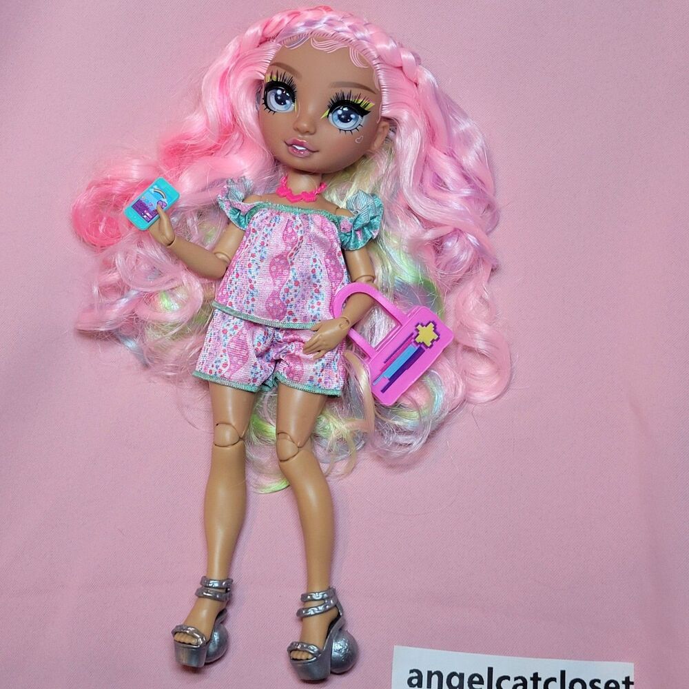 Rainbow High Doll Custom Sparkle And Shine Rosetta Pink Hair Barbie Fashion OOAK